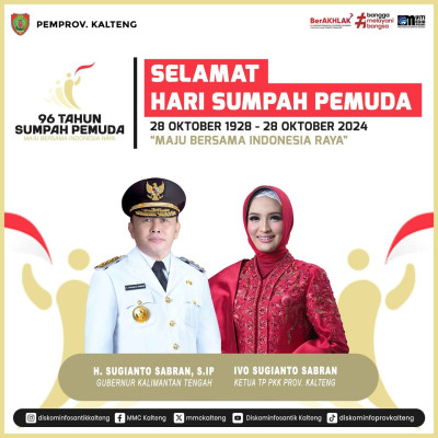 Gubernur Kalteng : Selamat Hari Sumpah Pemuda